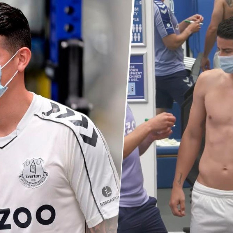 ¿Que está mal de físico? Así llegó James Rodríguez a la pretemporada del Everton