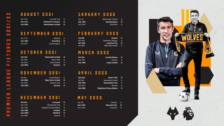Calendario Wolves Premier League