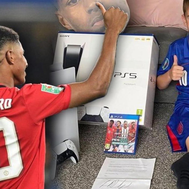 Rashford le regaló una PS5 a un chico de 9 años que ayuda a los más necesitados