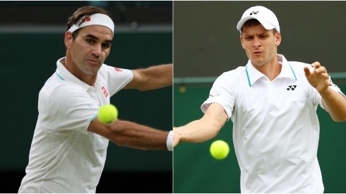 Roger Federer (left) and Hubert Hurkacz (Getty).