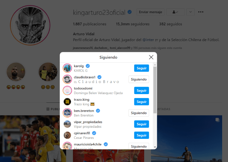 Arturo Vidal Claudio Bravo Instagram