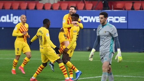 FC Barcelona celebrando gol