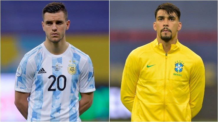 Giovanni Lo Celso and Lucas Paqueta Giovanni Lo Celso and Lucas Paqueta