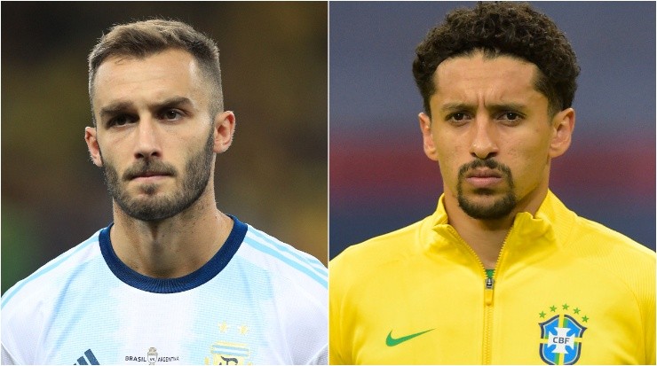 German Pezzella and Marquinhos German Pezzella and Marquinhos