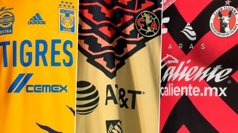 Las playeras de Tigres, América y Xolos para el Apertura 2021 de la Liga MX.