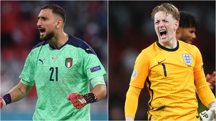 Gianluigi Donnarumma of Italy (left) and Jordan Pickford of England (right). (Getty)