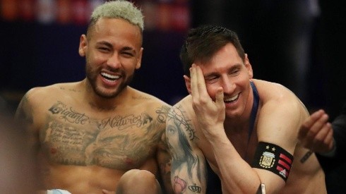 Y la calentura queda en la cancha: la gran foto de Lionel Messi y Neymar tras la final