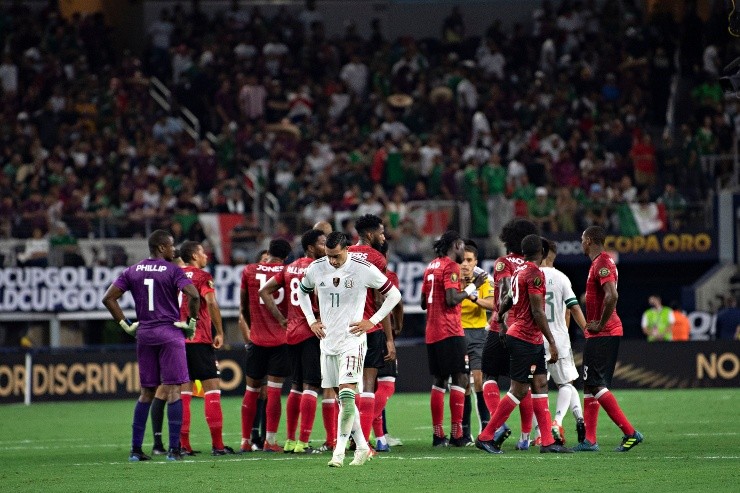 El árbitro aplicó el paso 1 del protocolo en el partido ante Trinidad y Tobago.