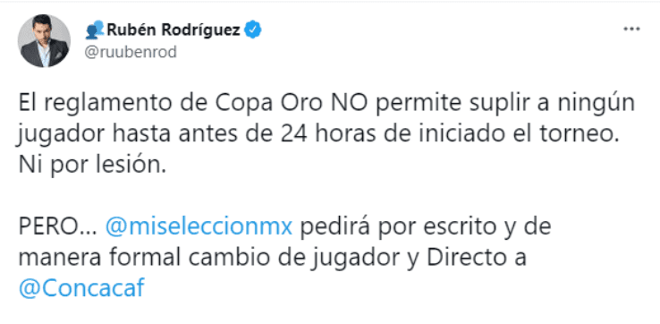 Rubén Rodríguez reemplazo Chucky Lozano