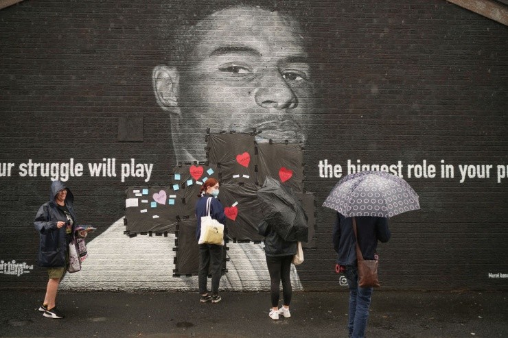 Mural de Rashford en Manchester