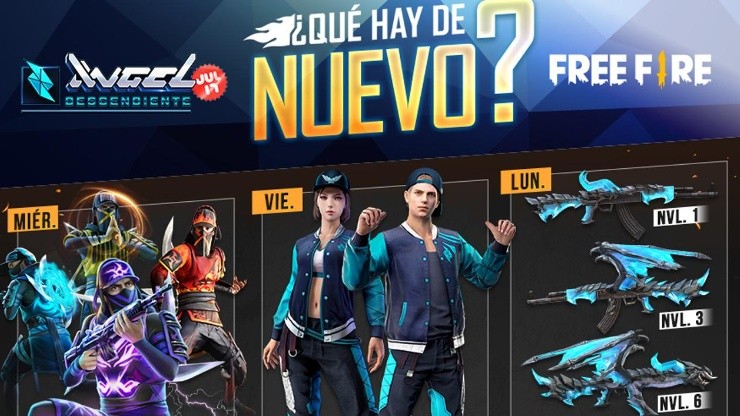 Vuelven los angelicales: nueva agenda semanal de Free Fire