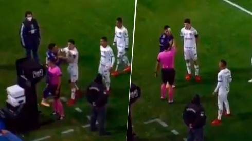 Nacho Fernández le gritó el árbitro, Rojo lo calmó y el árbitro amonestó al jugador de Boca
