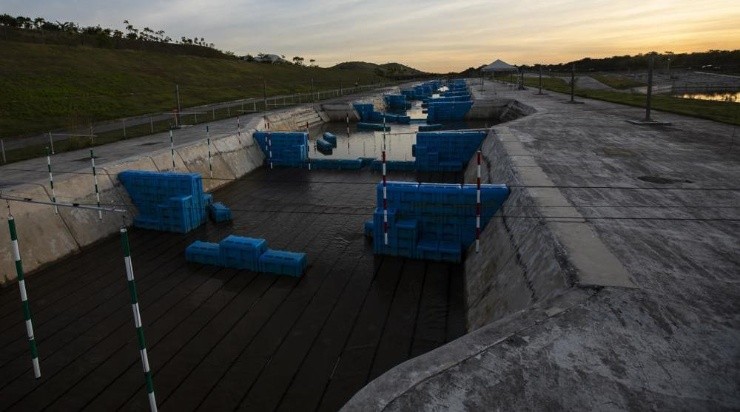Vista del circuito de competencias de canotaje en el Radical Park de Río. (AP).