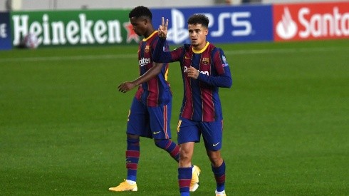 Phillipe Coutinho y Ansu Fati