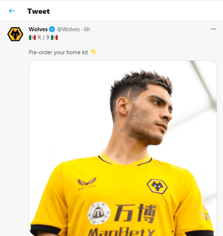 Nueva playera de los Wolves.