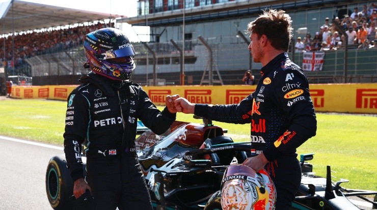Lewis Hamilton (left) and Max Verstappen (Getty).