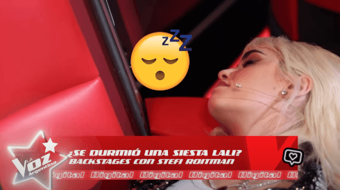 ¿Lali Espósito se durmió una siesta en medio del programa? (Fuente: YouTube La Voz Argentina)