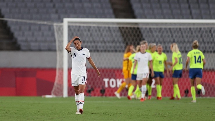 Christen Press protagonizó un increíble fallo en la caída de Estados Unidos.