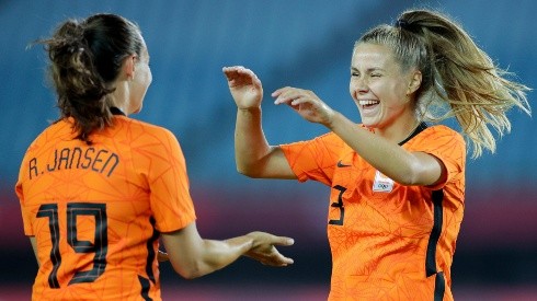 Na foto, Victoria Pelova (da Holanda), comemora resultado de seu time. (Foto: Getty Images)