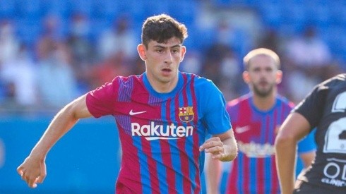 Yusuf Demir en su primer partido con FC Barcelona