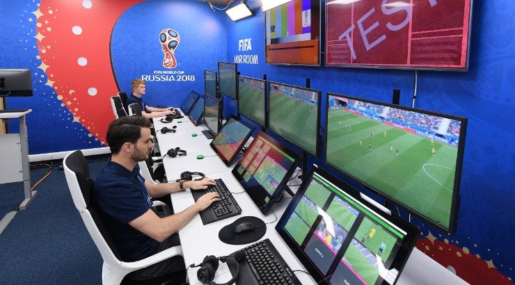VAR technology at the 2018 World Cup. (Getty)