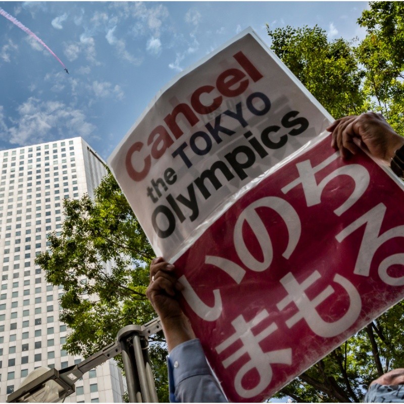 Las protestas en Tokio contra los JJOO durante la ceremonia de apertura