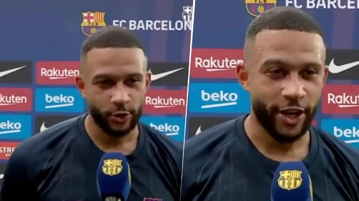 Memphis Depay hablando para BarçaTV