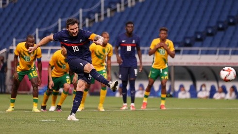 André-Pierre Gignac marcó tres goles en la victoria de Francia ante Sudáfrica en Tokio 2020.