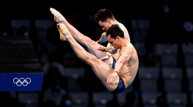 Tom Daley y Matty Lee, la perfección desde la plataforma de 10 metros (Getty Images)