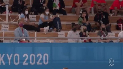 Simone Biles se animou com apresentação de Rebeca Andrade nas Olimpíadas de Tóquio 2020