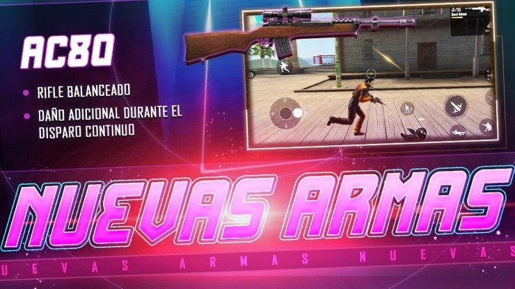 Free Fire anticipa una nueva arma y granada para su actualización de agosto