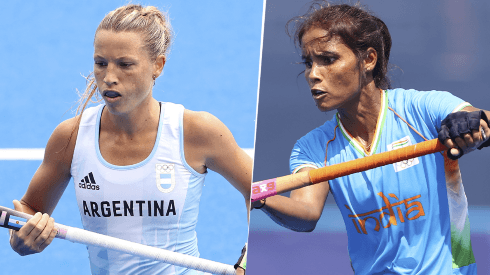 Argentina vs. India por el hockey femenino de Tokio 2020. (Fotos: Getty Images).