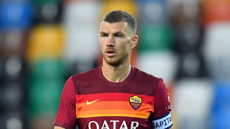 Edin Dzeko, una de las grandes figuras de la Roma. (Foto: Getty).