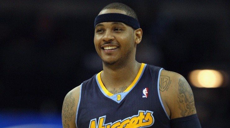 Carmelo Anthony in the 2010/11 NBA season with the Denver Nuggets. (Getty)