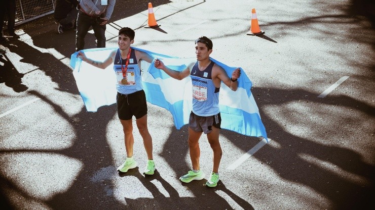 Arbe y Muñoz, en el Maratón d e Buenos Aires