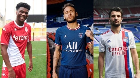 Algunas de las nuevas camisetas de la Ligue 1.