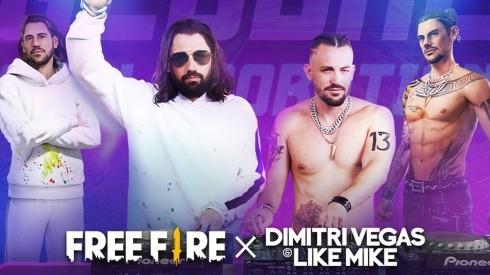 Free Fire añade a los DJs Like Mike y Dimitri Vegas como nuevos personajes