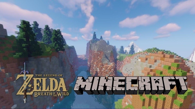 Fanático recrea el mapa de Zelda: Breath of the Wild en Minecraft