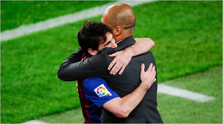 Messi & Guardiola. (Getty)