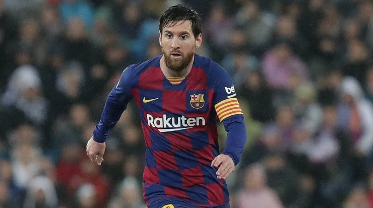 Lionel Messi in action with Barcelona. (Getty)