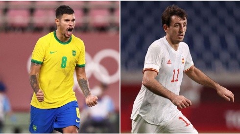 Brasil e Espanha brigaram na final do futebol masculino neste sábado (Getty Images)