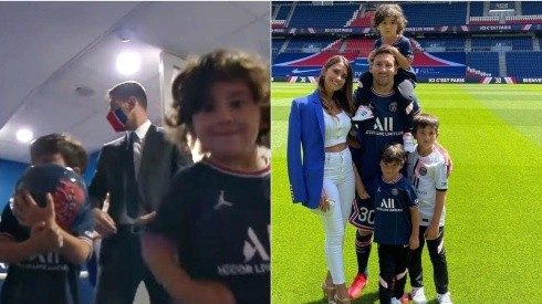 Los hijos de Messi fueron protagonistas en la presentación de su padre en PSG