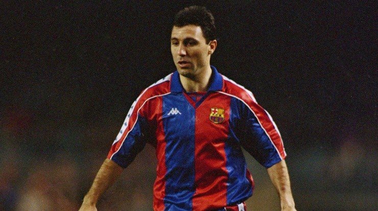 Hristo Stoichkov during his time with Barcelona. (Getty)