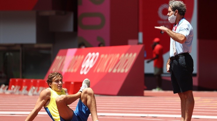 Armand y Greg Duplnatis, en Tokio 2020 (Getty Images)