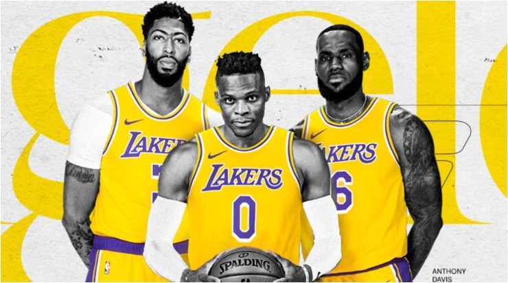 Big 3 de Los Angeles Lakers (Foto: @Lakers)