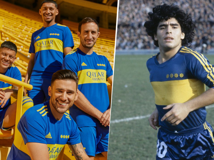 Nueva camiseta de Boca, la que usaba Diego en el 81 - Olé