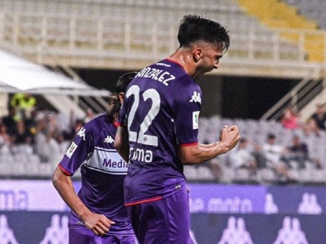 Nicolás González tuvo un debut inmejorable en Fiorentina: gol y asistencia