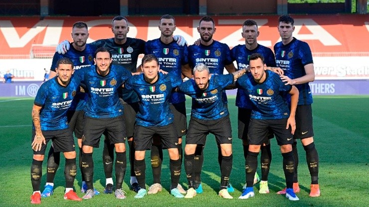 Formación de Inter con el nuevo fichaje.