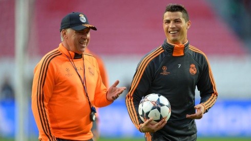 Carlo Ancelotti y Cristiano Ronaldo en Real Madrid.