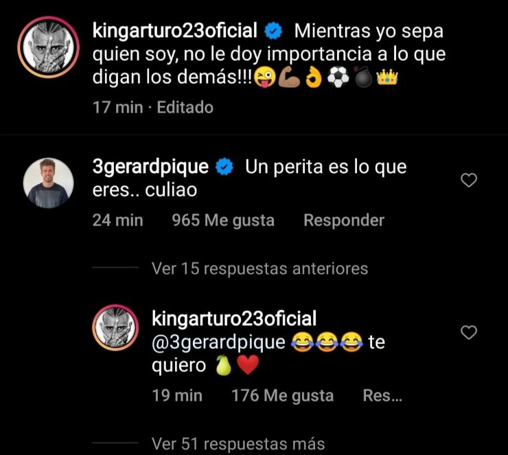 Arturo Vidal Gerard Piqué Instagram